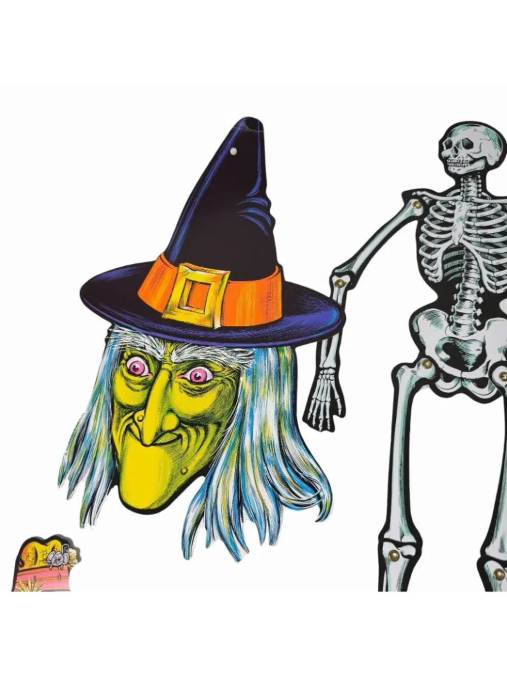 Vintage Beistle Halloween Spooky Decorama Jointed- Open Missing 2
